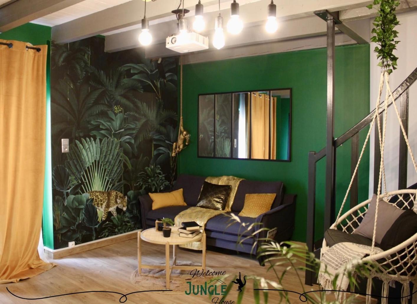 Maison "Jungle House" 90 M2 Billard, Retroprojecteur, Bar A Jeux , Vinyle, Wifi Fibre, Ideal Pro & Famille A Montbrison Exteriér fotografie